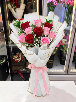 MIX ROSE BOUQUET - 10 ROSES