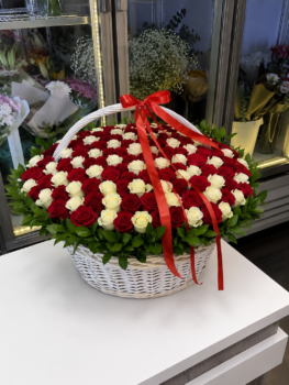 101 RED ROSE BASKET