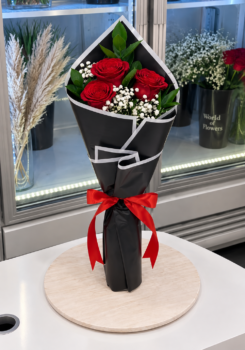 RED ROSE BOUQUET - 3 ROSES