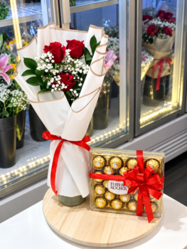 CHOCOLATE AND ROSE COMBO GIFT