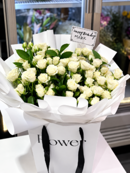 WHITE ROSE ELEGANCE BAG