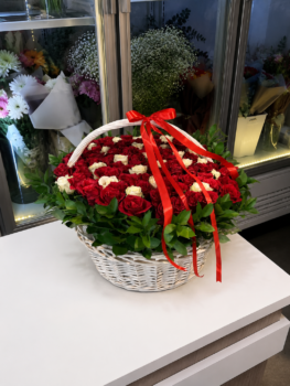 51 RED ROSE BASKET
