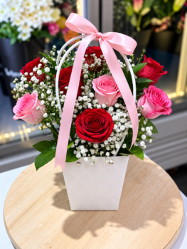 RED PINK ROSE BAG