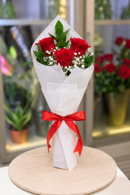 RED ROSE BOUQUET - 3 Roses