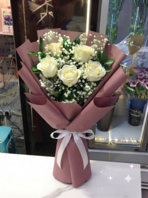 WHITE ROSE CONTRAST WRAPPING