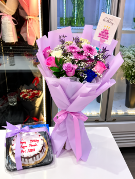 PURPLE FLOWER COMBO SET