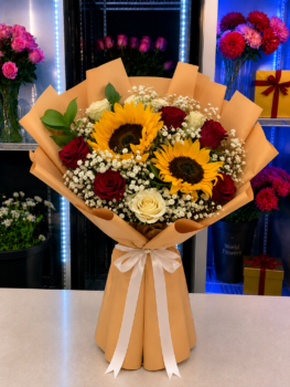 SUNFLOWER ROSES BOUQUET