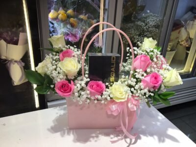 FLOWER AND PERFUME GIFT ARRANGEMENT