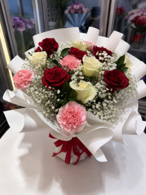 MIX FLOWER BOUQUET IN FOAM