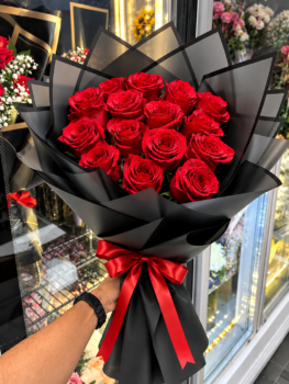 RED ROSE BOUQUET - 15 ROSES