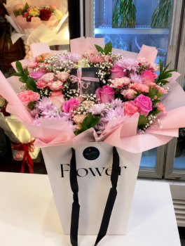 PINK MIX FLOWER BAG