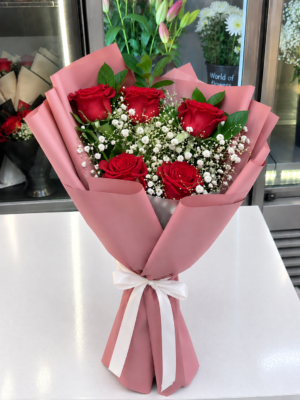 RED ROSE BOUQUET SIMPLE ELEGANCE