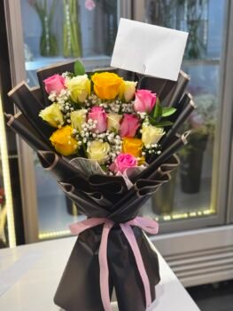 MIX ROSE BOUQUET - 15 ROSES