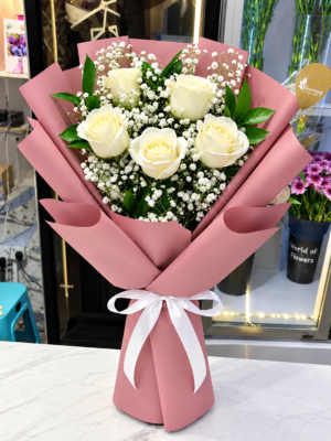 WHITE ROSE BOUQUET