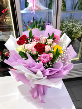 MIX FLOWER PURPLE BOUQUET