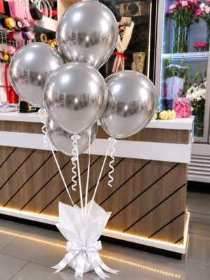 SILVER HELIUM BALLOON